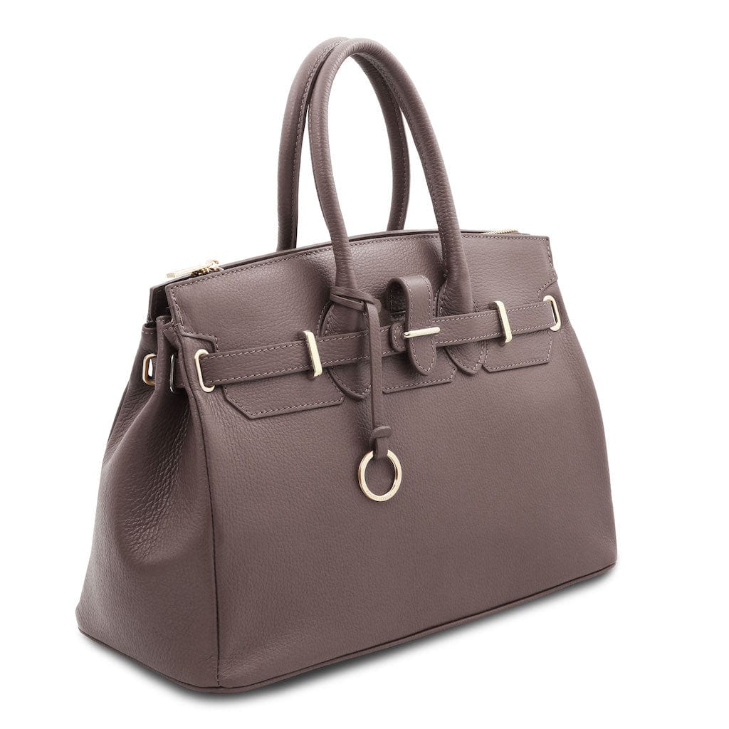 TL Bag - Leather handbag with golden hardware | TL141529 - Premium Leather handbags - Shop now at San Rocco Italia