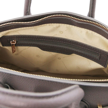 TL Bag - Leather handbag with golden hardware | TL141529 - Premium Leather handbags - Shop now at San Rocco Italia