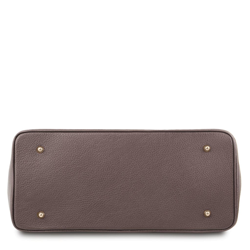 TL Bag - Leather handbag with golden hardware | TL141529 - Premium Leather handbags - Shop now at San Rocco Italia