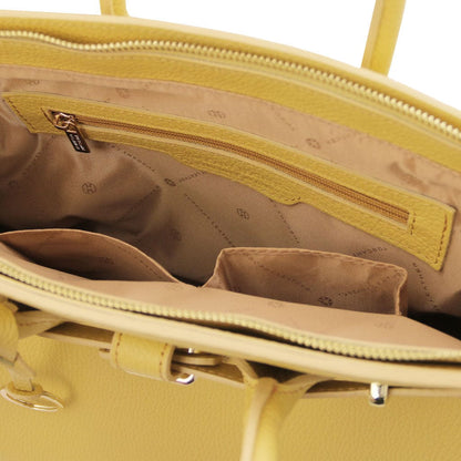 Leather handbags TL Bag - Leather handbag with golden hardware | TL141529 San Rocco Italia
