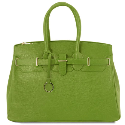 TL Bag - Leather handbag with golden hardware | TL141529 - Premium Leather handbags - Shop now at San Rocco Italia
