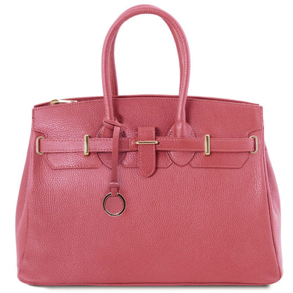 TL Bag - Leather handbag with golden hardware | TL141529 - Premium Leather handbags - Shop now at San Rocco Italia