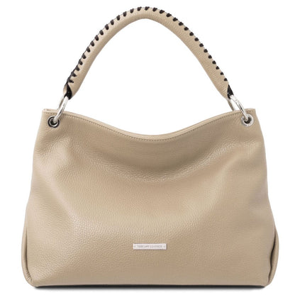 Borse in pelle Taupe chiaro TL Bag - Borsa in morbida pelle italiana | TL142087 San Rocco Italia