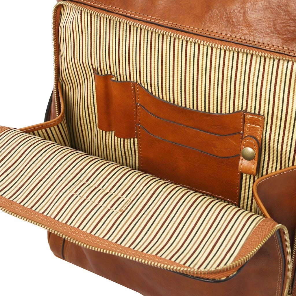 Leather laptop bags Bangkok - Matte leather laptop backpack - Large size | TL142336 San Rocco Italia