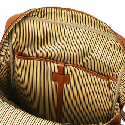 Leather laptop bags Bangkok - Matte leather laptop backpack - Large size | TL142336 San Rocco Italia
