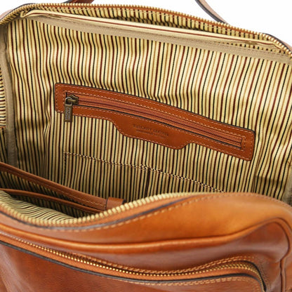 Leather laptop bags Bangkok - Matte leather laptop backpack - Large size | TL142336 San Rocco Italia