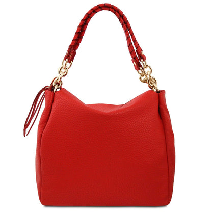 Leder-Schultertaschen Amy - Soft Italian leather shopping bag | TL142385 San Rocco Italia
