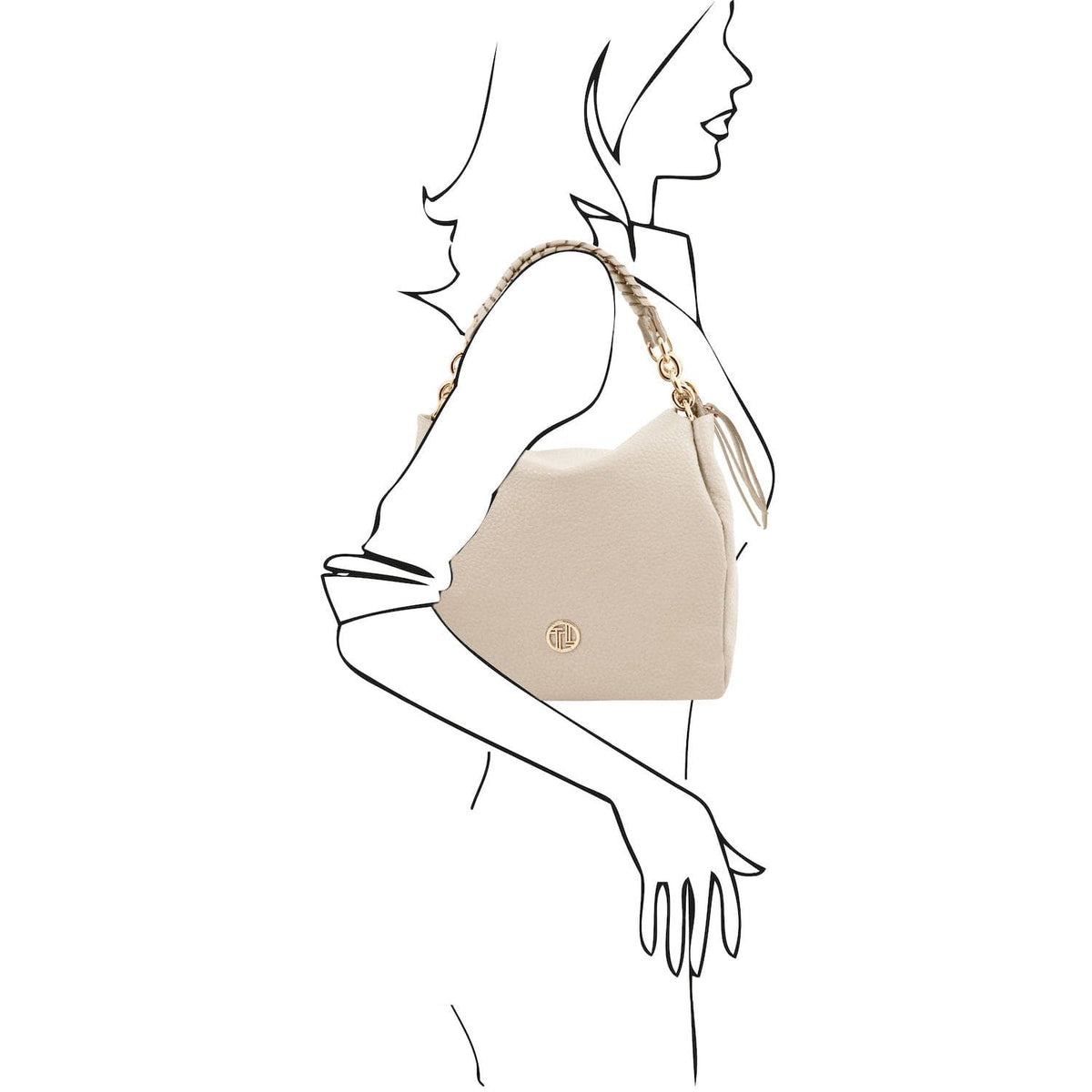 Leder-Schultertaschen Amy - Soft Italian leather shopping bag | TL142385 San Rocco Italia