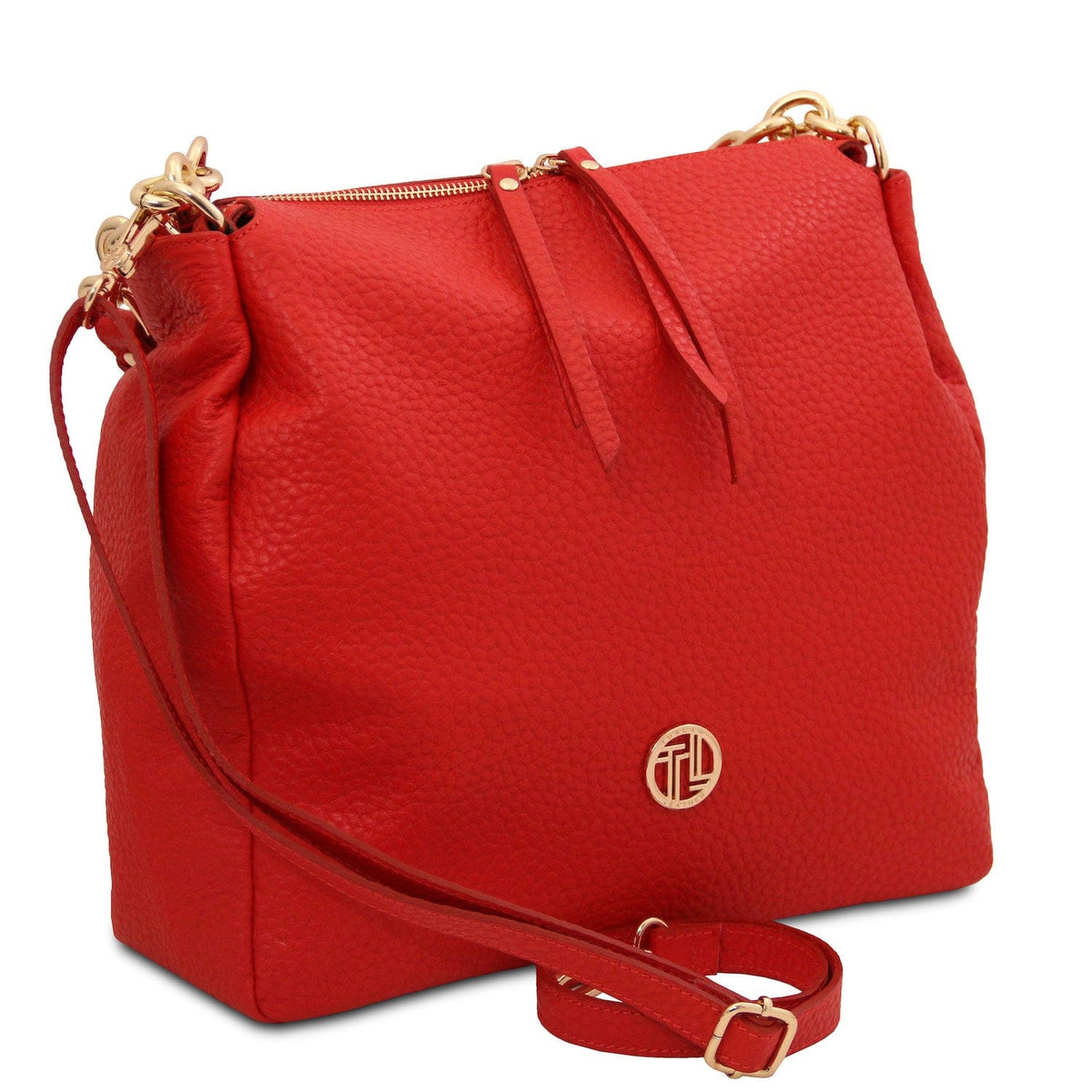Leder-Schultertaschen Amy - Soft Italian leather shopping bag | TL142385 San Rocco Italia