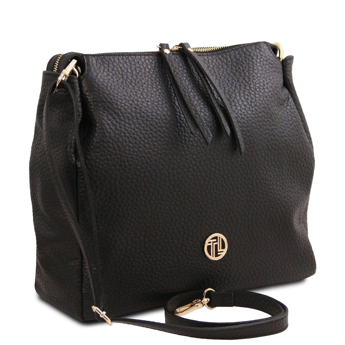 Leder-Schultertaschen Amy - Soft Italian leather shopping bag | TL142385 San Rocco Italia