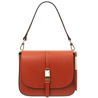 Bolsos de hombro de piel Brandy Nausica - Bolso de hombro de piel italiana | TL141598 San Rocco Italia