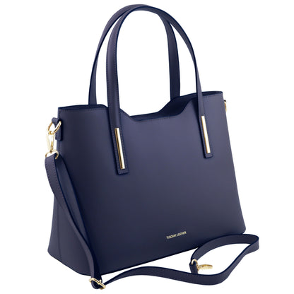 Leather shoulder bags Olimpia - Italian leather tote | TL141412 San Rocco Italia