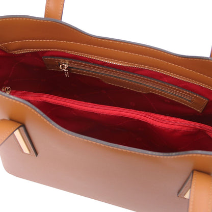 Leather shoulder bags Olimpia - Italian leather tote | TL141412 San Rocco Italia