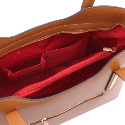 Leather shoulder bags Olimpia - Italian leather tote | TL141412 San Rocco Italia