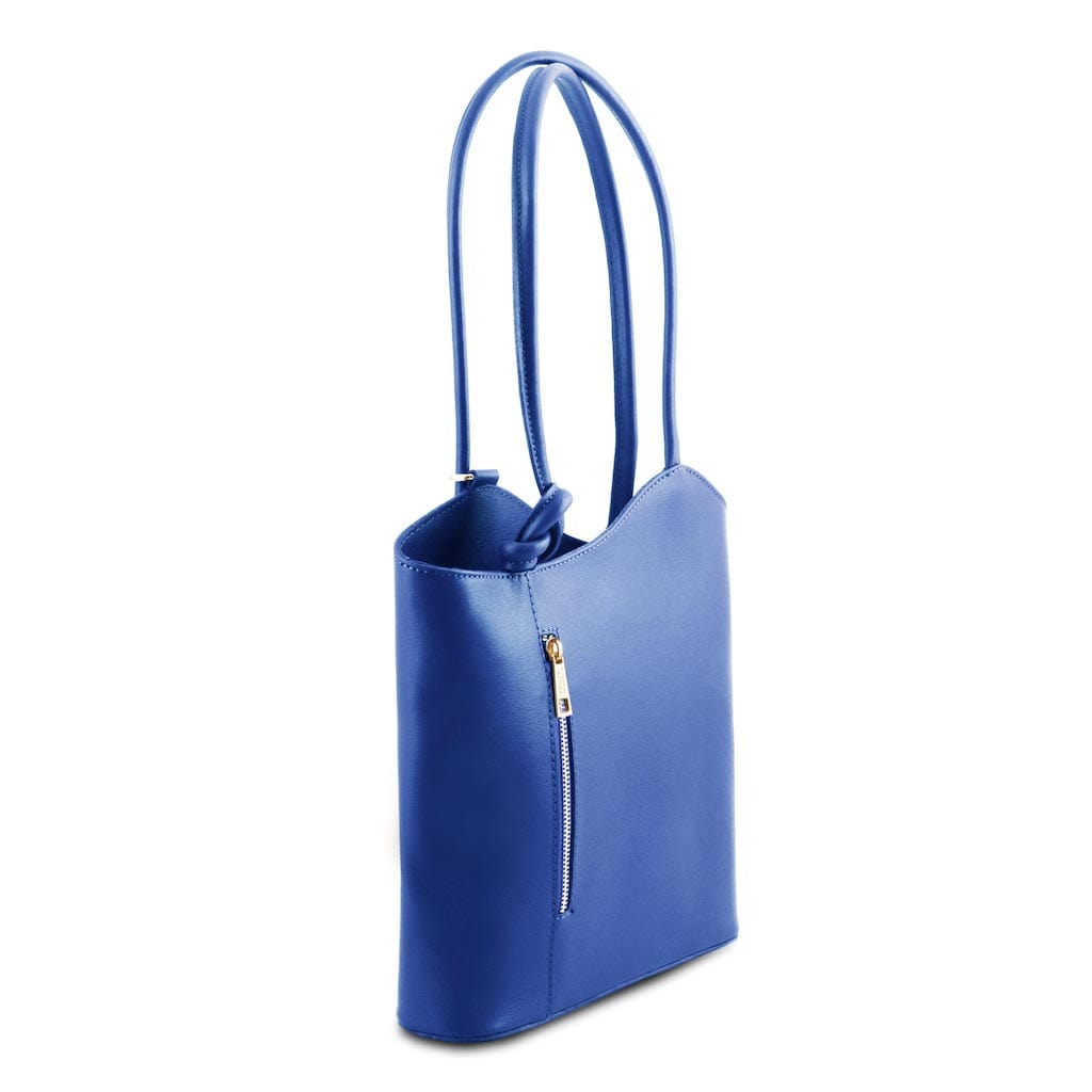 Leather shoulder bags Patty - Saffiano leather convertible 2-in-1 backpack shoulder bag | TL141455 San Rocco Italia