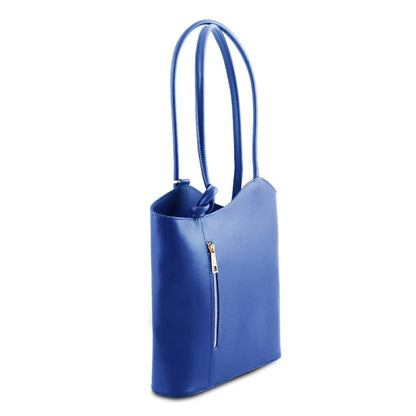 Leather shoulder bags Patty - Saffiano leather convertible 2-in-1 backpack shoulder bag | TL141455 San Rocco Italia