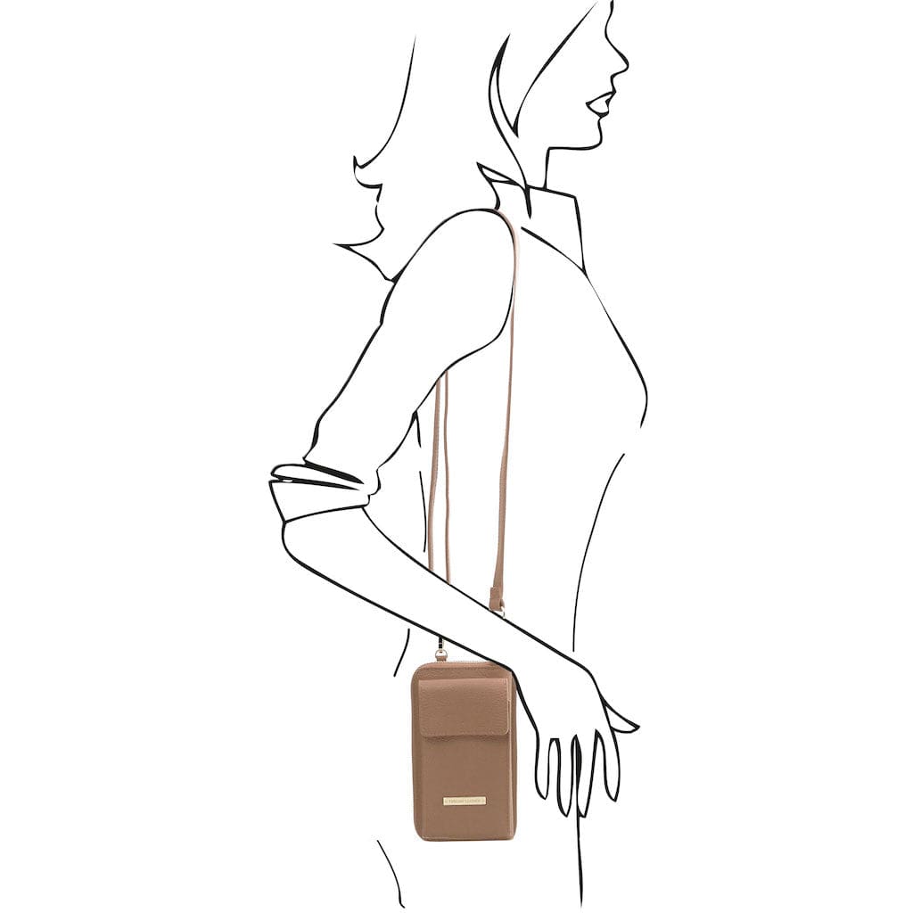 Leather shoulder bags TL Bag - Leather wallet with strap - phone wallet | TL142323 San Rocco Italia