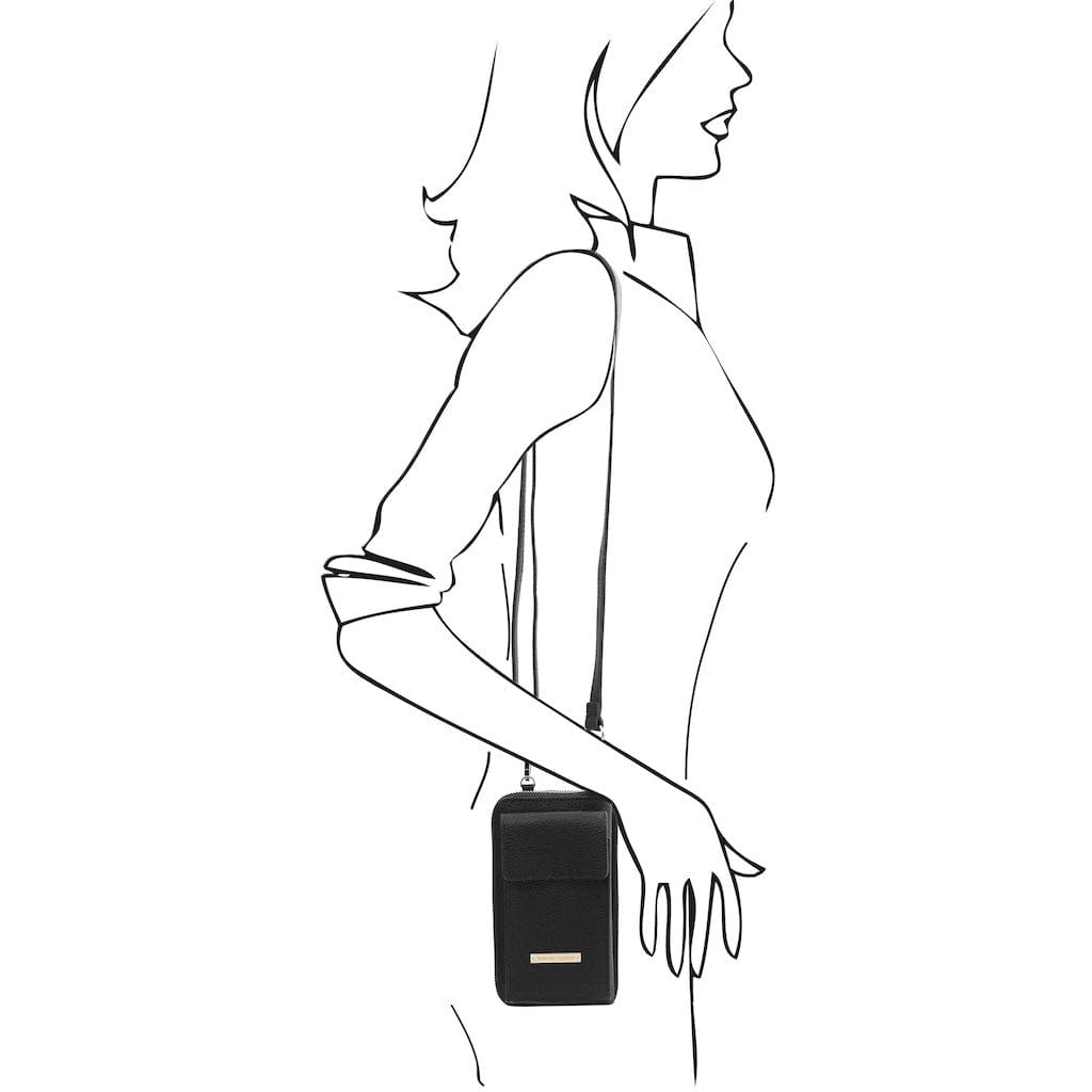 Leather shoulder bags TL Bag - Leather wallet with strap - phone wallet | TL142323 San Rocco Italia