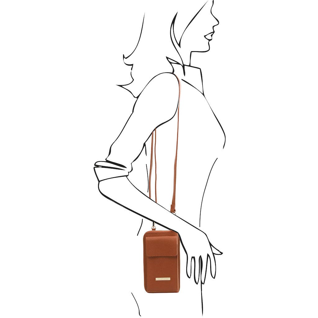 Leather shoulder bags TL Bag - Leather wallet with strap - phone wallet | TL142323 San Rocco Italia