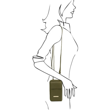 Leather shoulder bags TL Bag - Leather wallet with strap - phone wallet | TL142323 San Rocco Italia