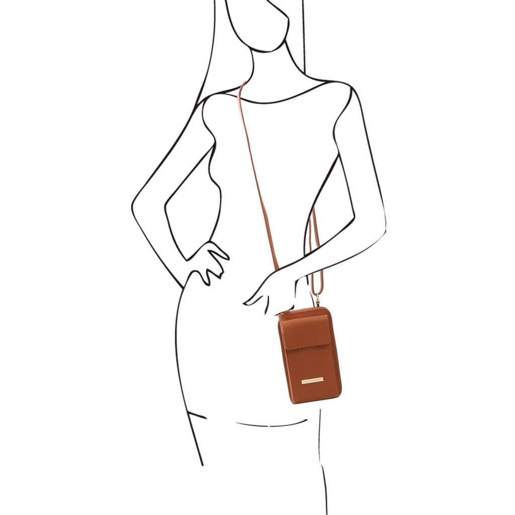 Leather shoulder bags TL Bag - Leather wallet with strap - phone wallet | TL142323 San Rocco Italia