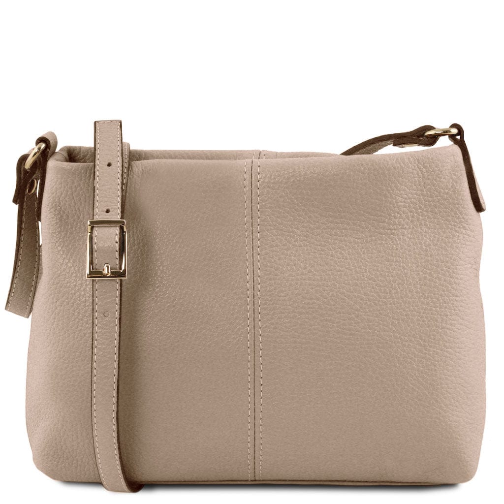 Leder-Schultertaschen Helltaupe TL Bag - Schultertasche aus weichem Leder | TL141720 San Rocco Italia