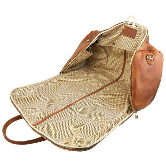 Leather Travel bags Antigua - Leather travel duffle/garment bag | TL142341 suiter bag San Rocco Italia