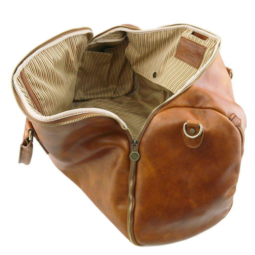 Leather Travel bags Antigua - Leather travel duffle/garment bag | TL142341 suiter bag San Rocco Italia