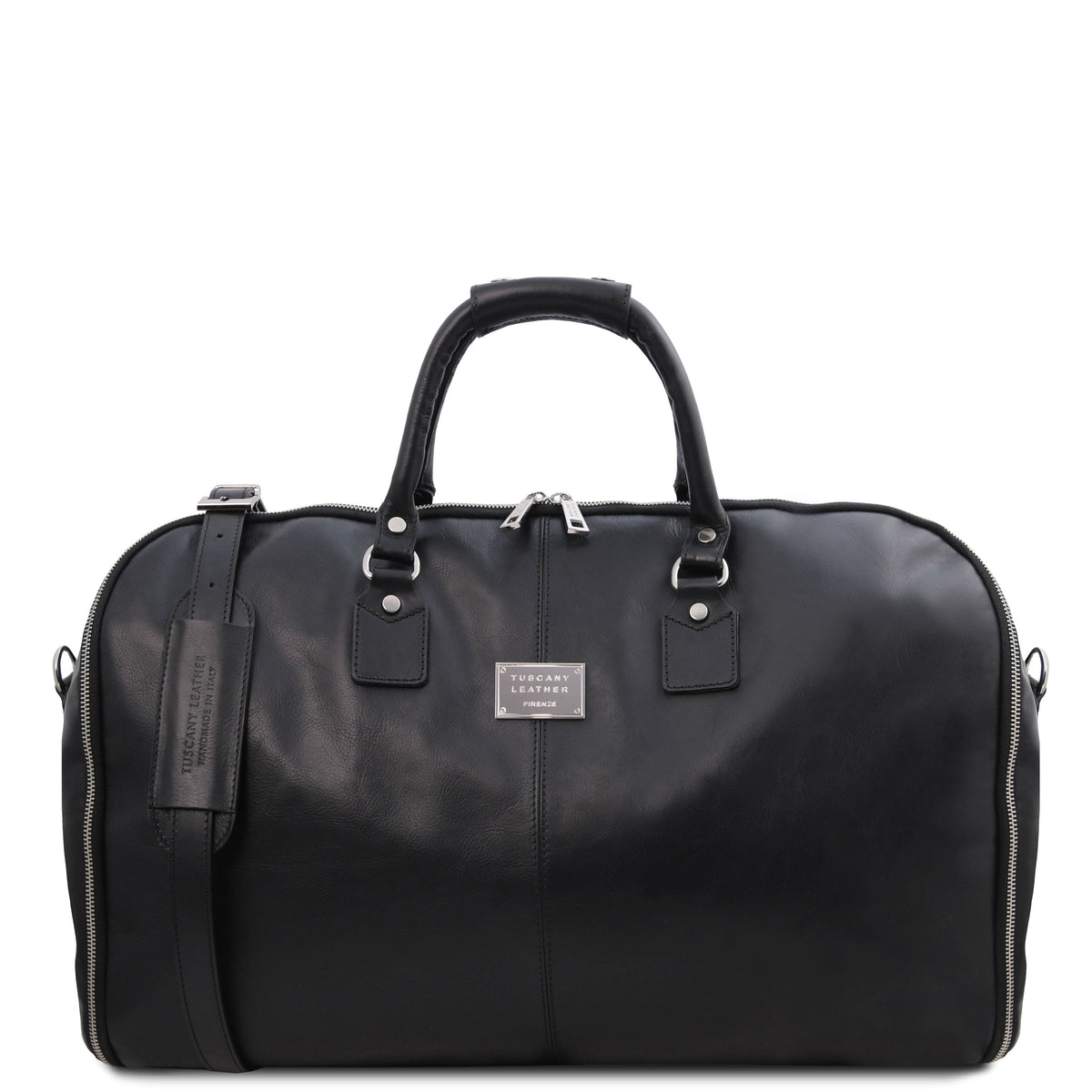 Leather Travel bags Black Antigua - Leather travel duffle/garment bag | TL142341 suiter bag San Rocco Italia