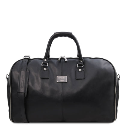 Leather Travel bags Black Antigua - Leather travel duffle/garment bag | TL142341 suiter bag San Rocco Italia