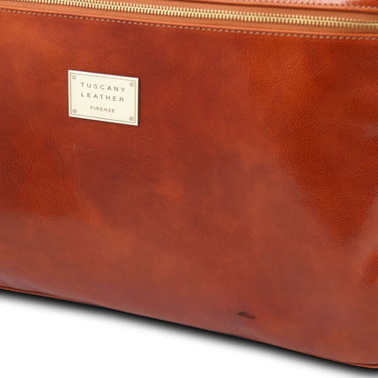 Rollgepäck aus Leder Varsavia - Leder-Pilotenkoffer mit zwei Rollen | TL141888 San Rocco Italia