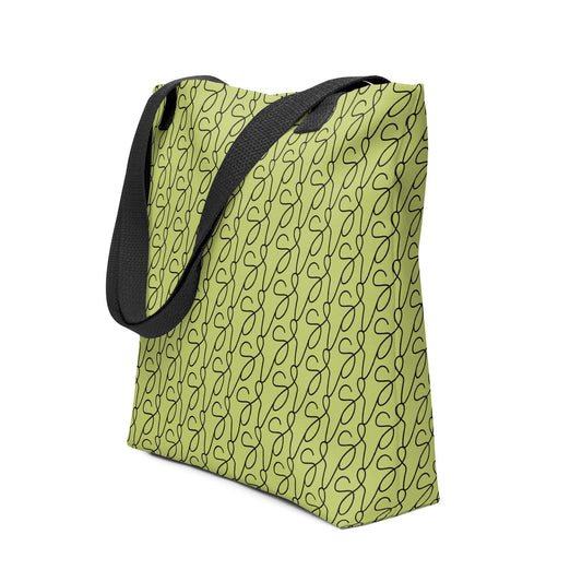 Borsa tote con logo verde oliva San Rocco Italia