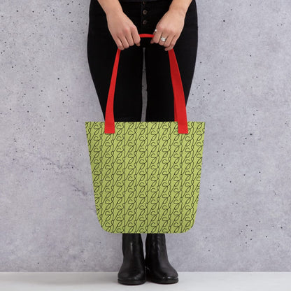Olive Green Logo Tote Bag San Rocco Italia