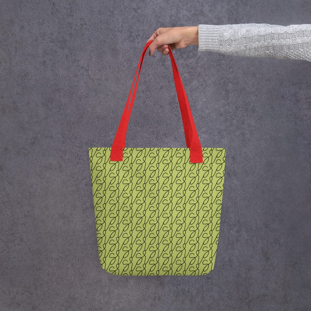 Red Olive Green Logo Tote Bag San Rocco Italia