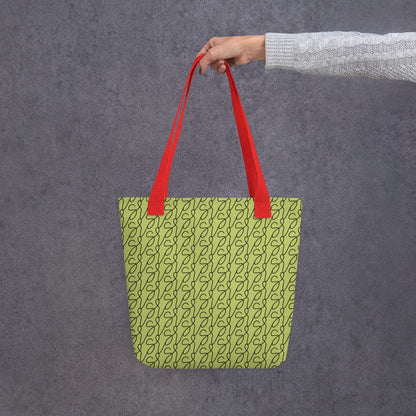 Red Olive Green Logo Tote Bag San Rocco Italia