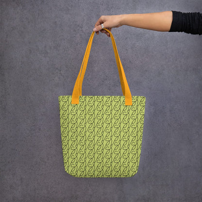Yellow Olive Green Logo Tote Bag San Rocco Italia