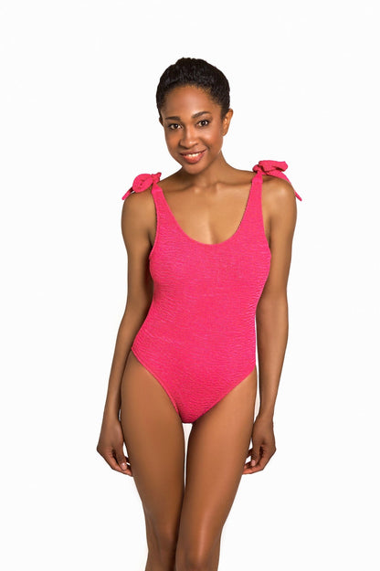Maillot de bain une pièce Fuchsia baie / XS Maillot de bain italien une pièce Diana San Rocco Italia