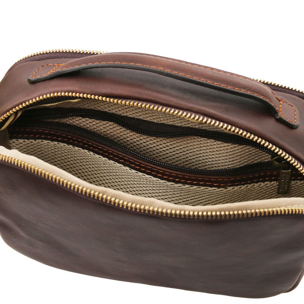 Travel leather accessories Marvin - Leather toiletry bag | TL142326 San Rocco Italia