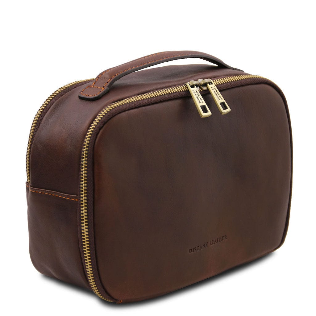 Travel leather accessories Marvin - Leather toiletry bag | TL142326 San Rocco Italia