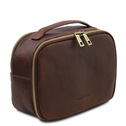 Travel leather accessories Marvin - Leather toiletry bag | TL142326 San Rocco Italia