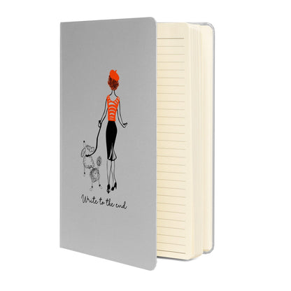 Journals Write to the End Woman and French Poodle Hardcover Bound Journal San Rocco Italia
