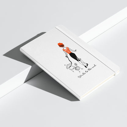 Journals Write to the End Woman and French Poodle Hardcover Bound Journal San Rocco Italia
