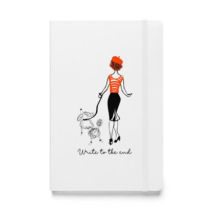 Journals Write to the End Woman and French Poodle Hardcover Bound Journal San Rocco Italia