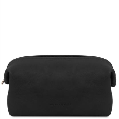 Travel leather accessories Negro Smarty - Leather toiletry bag - Small size | TL141220 San Rocco Italia