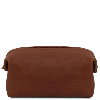 Travel leather accessories Marrón Smarty - Leather toiletry bag - Small size | TL141220 San Rocco Italia