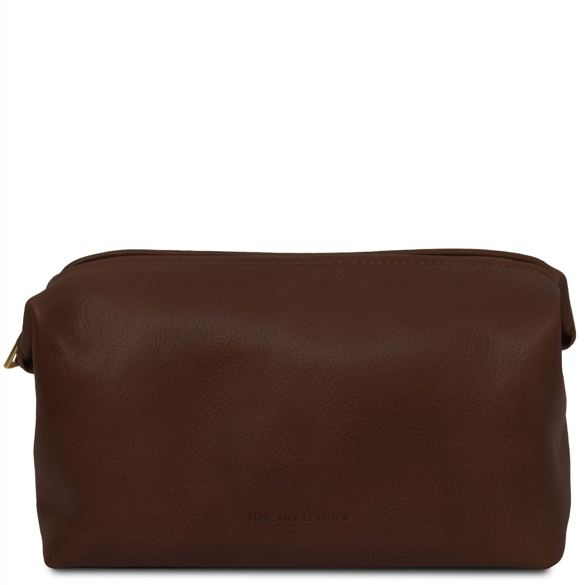 Travel leather accessories Marrone scuro Smarty - Opaca leather toiletry bag - Large size | TL141219 San Rocco Italia