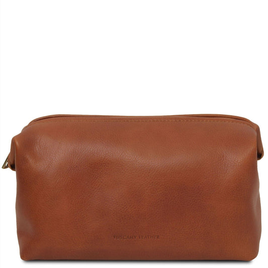 Travel leather accessories Natural Smarty - Matte leather toiletry bag - Large size | TL141219 San Rocco Italia
