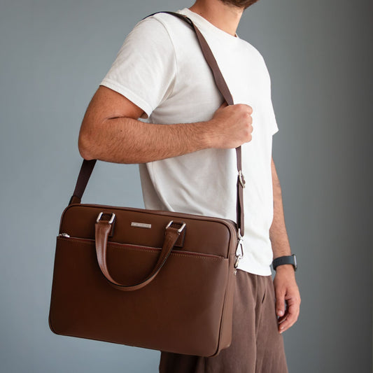 Torino - Saffiano leather laptop briefcase | TL142551