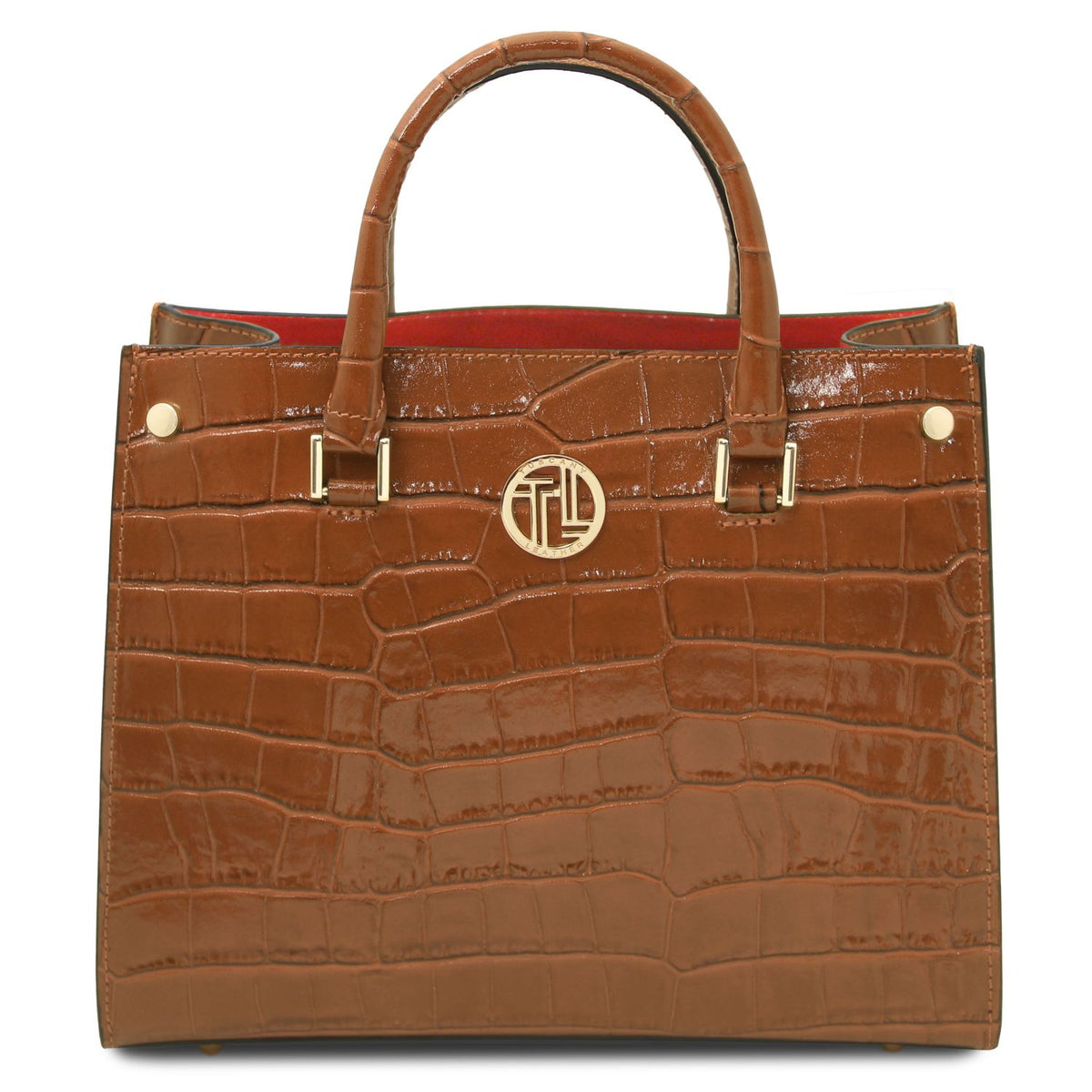 Croque - Croc print leather tote handbag | TL142504