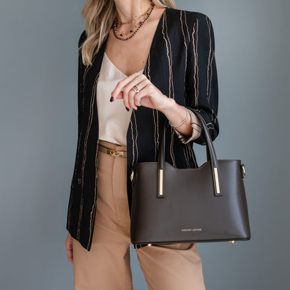 Olimpia - Italian leather tote - Medium size